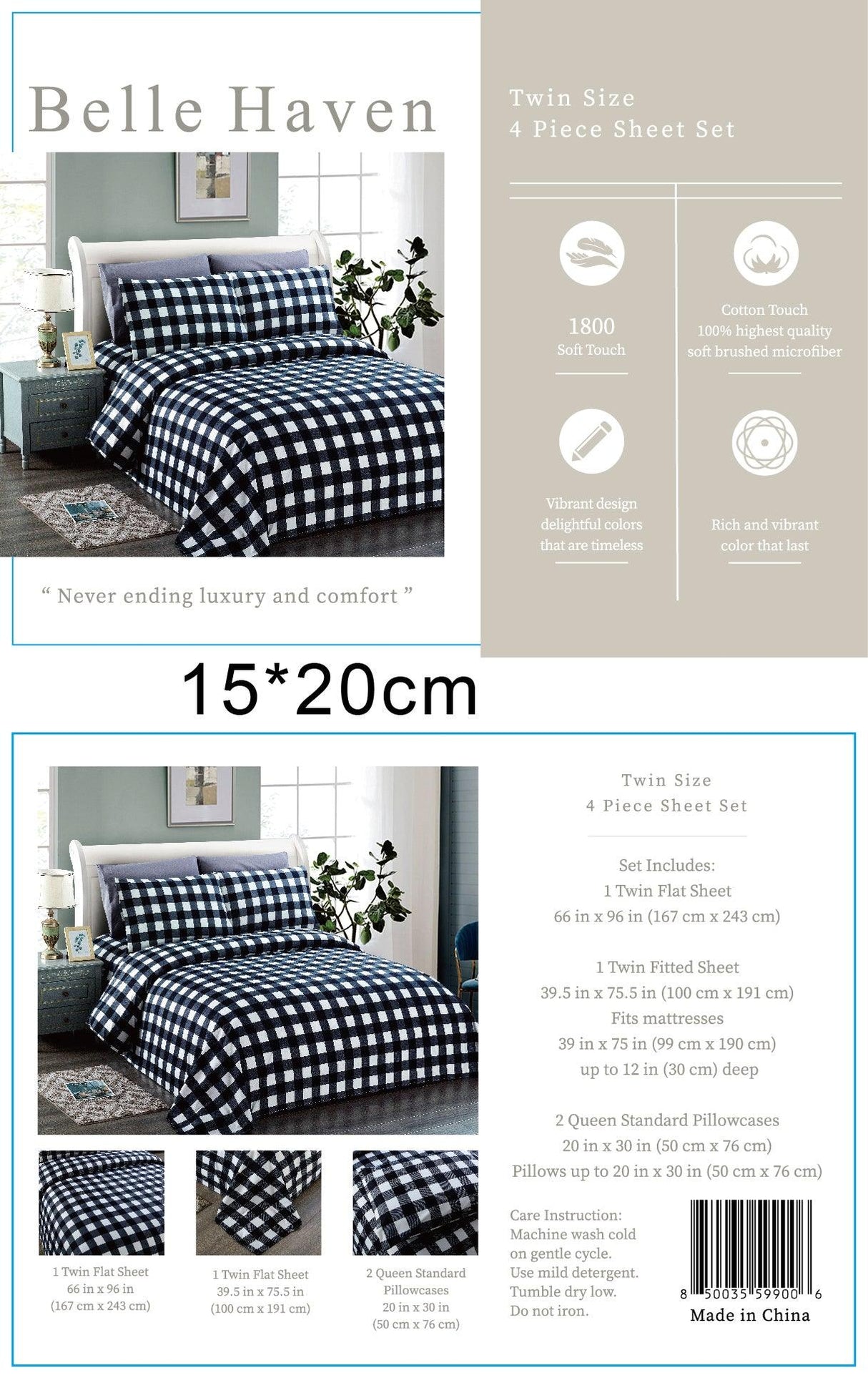 Belle Haven 6 Piece Sheet Set Bedding Sets