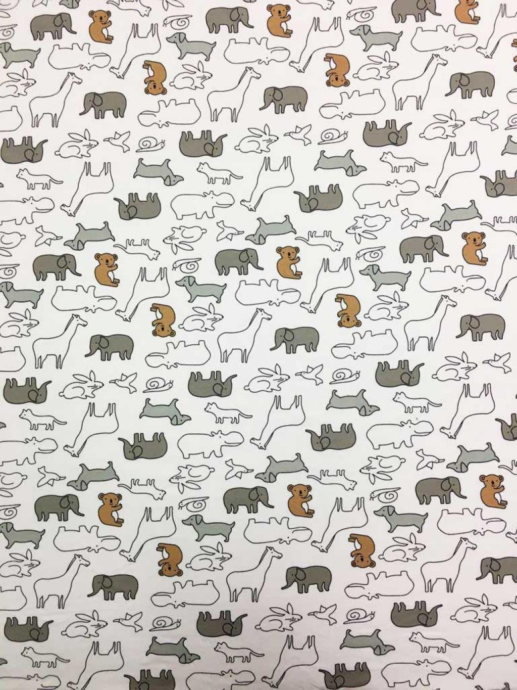SheetWorld Fitted Youth Bed Sheet - 100% Cotton Jersey - Baby Animals,