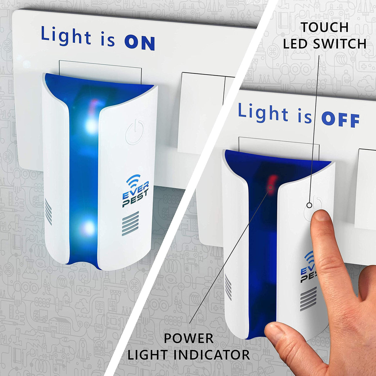 Ultrasonic Pest Repeller Plug in   Electronic Insect Control Defender