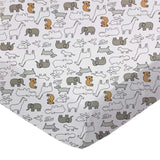 SheetWorld Fitted Youth Bed Sheet - 100% Cotton Jersey - Baby Animals,