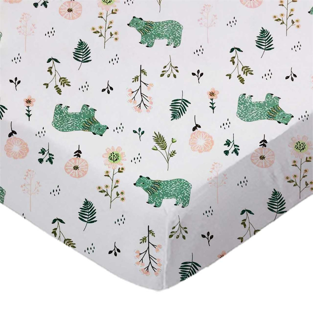 SheetWorld Fitted Youth Bed Sheet - 100% Cotton Jersey - Woodland