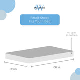 SheetWorld Fitted Youth Bed Sheet - 100% Cotton Jersey - Woodland