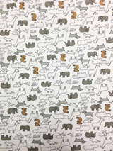 SheetWorld Fitted Youth Bed Sheet - 100% Cotton Jersey - Baby Animals,